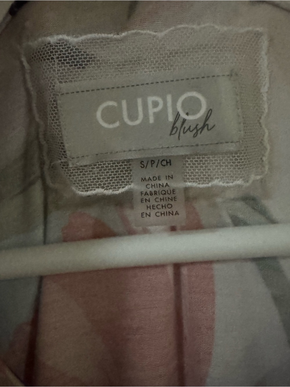 CUPIO blush Floral Top in Soft Pink & Cream
